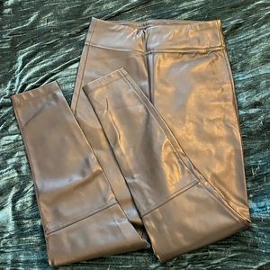 BLACK faux leather leggings